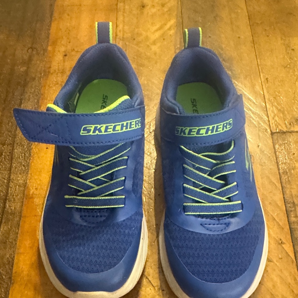 Skechers Kids Blue and Green Sneakers